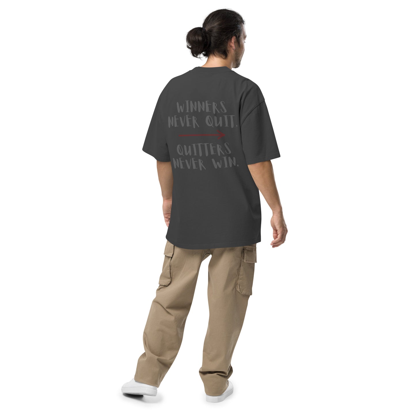 Oversized Winners Quitters Branded Tee