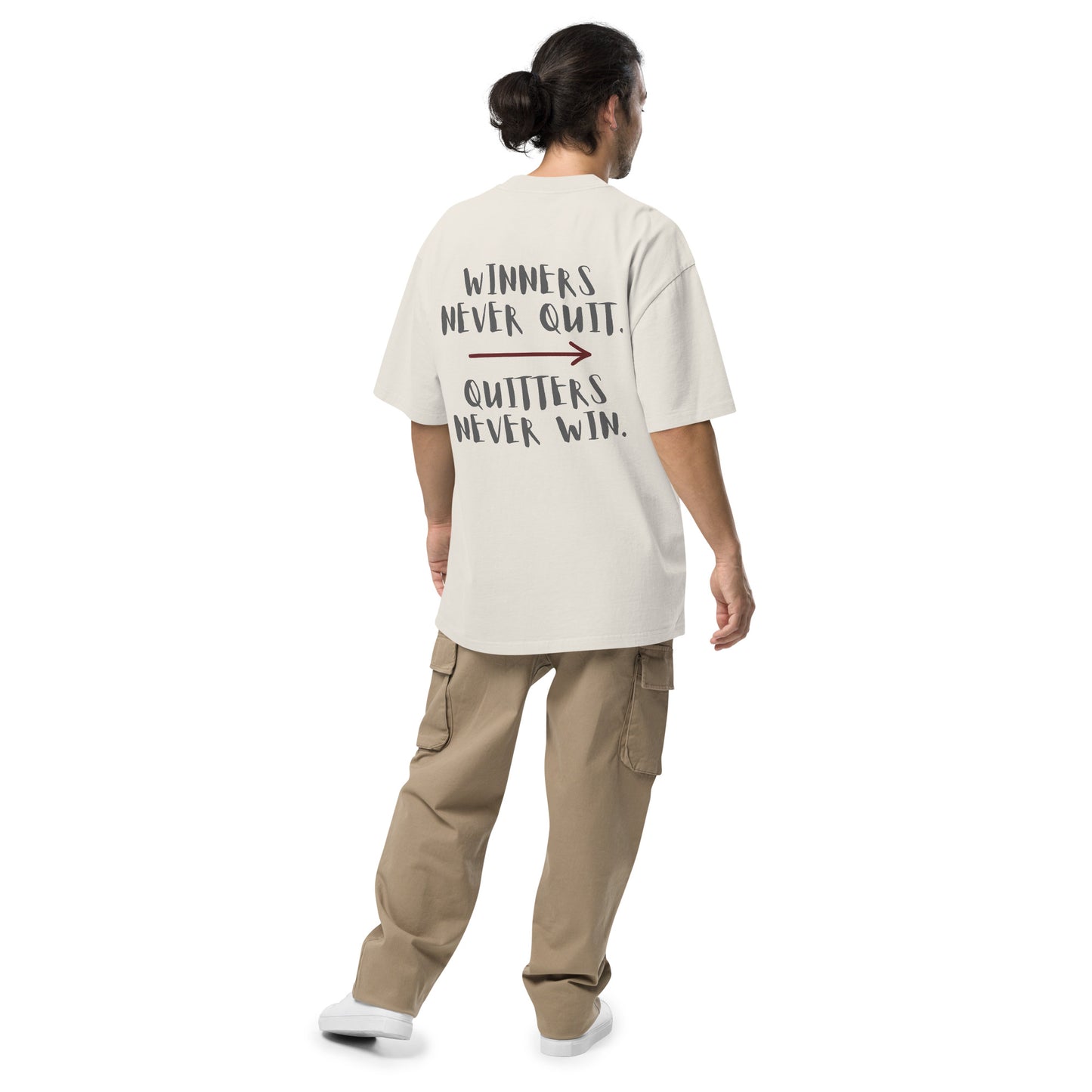 Oversized Winners Quitters Branded Tee