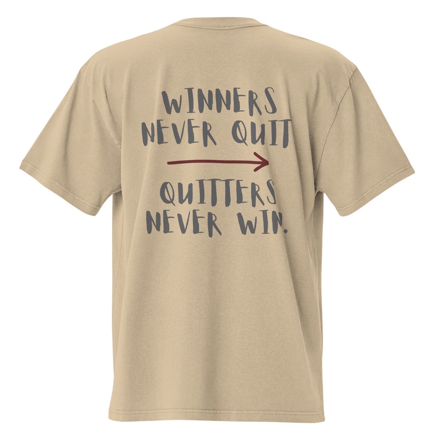 Oversized Winners Quitters Branded Tee